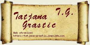 Tatjana Grastić vizit kartica